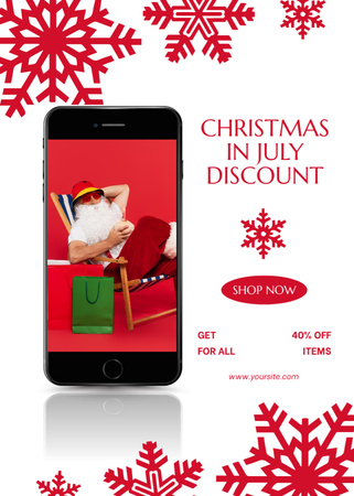 Enchanting Christmas in July Offer Flayer Design Template