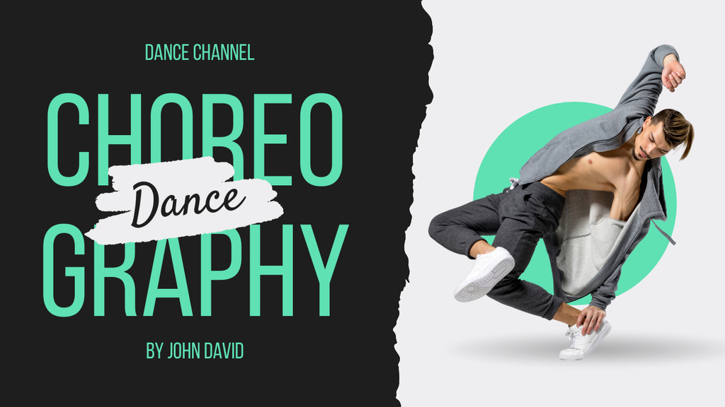 Modèle de visuel Promotion of Dance Blog with Dancer - Youtube Thumbnail