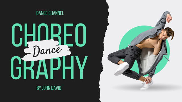 Ontwerpsjabloon van Youtube Thumbnail van Promotion of Dance Blog with Dancer