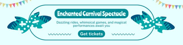 Marvelous Carnival Spectacle With Masks Twitter tervezősablon
