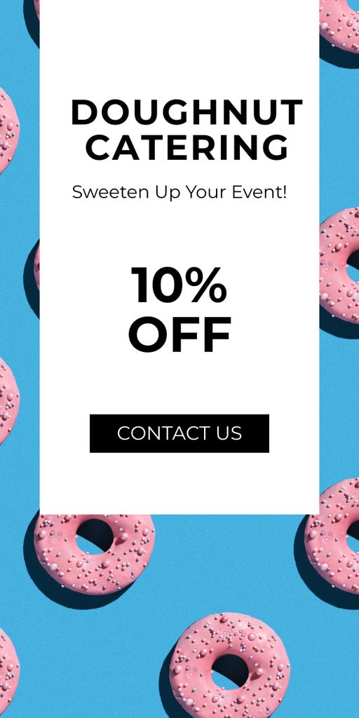 Donut Catering for Events at  Discount Graphic Πρότυπο σχεδίασης