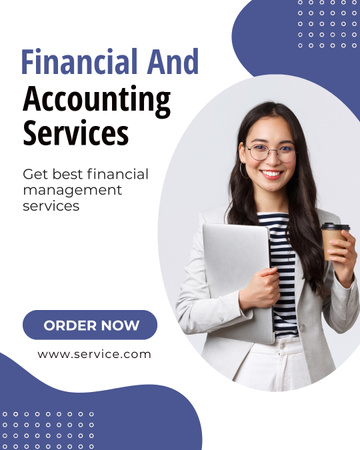 Platilla de diseño Financial and Accounting Services Offer Instagram Post Vertical
