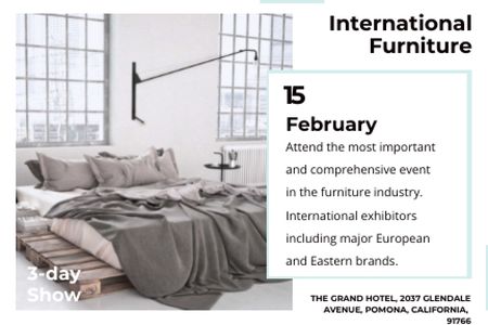 Template di design International furniture show Announcement Gift Certificate