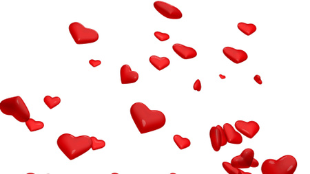 Inspiração para o Dia dos Namorados com Corações Vermelhos Zoom Background Modelo de Design