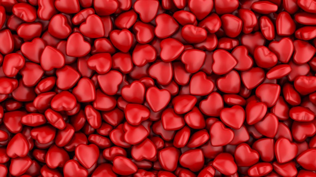 Modèle de visuel Valentine's Day with Bunch of Red Hearts - Zoom Background
