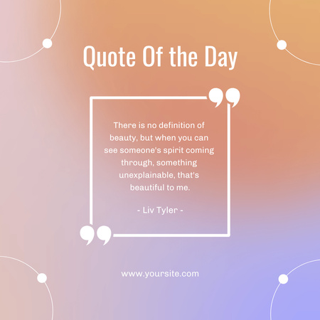 Inspirational Wise Quote about Beauty Instagram Design Template