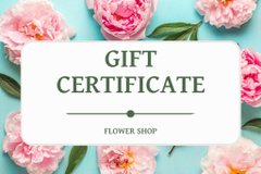 Flower Shop Special Offer with Pink Peonies
