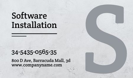 Software Installation Services Business card Design Template