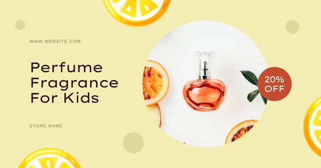Fragrance for Kids Sale Offer Facebook AD Design Template