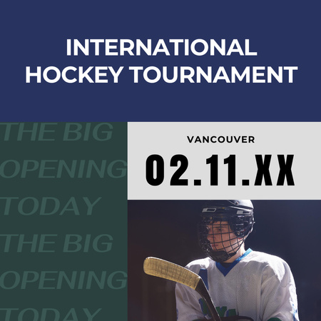 International Olympics Hockey Tournament Instagram Design Template