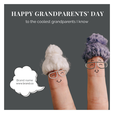 Plantilla de diseño de feliz día de los abuelos Instagram 
