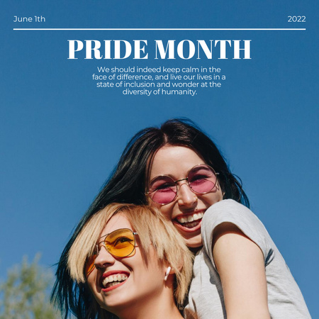Template di design Giovani donne lesbiche adulte per il mese dell'orgoglio Instagram