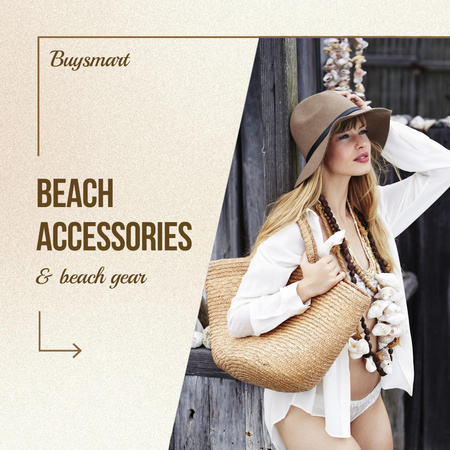 Beach Accessories Offer Animated Post Design Template