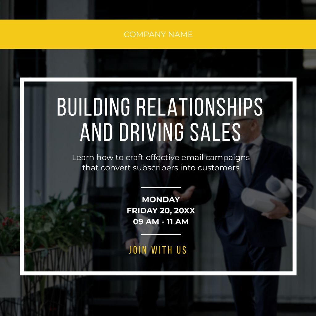 Sales Driving Consulting LinkedIn postデザインテンプレート