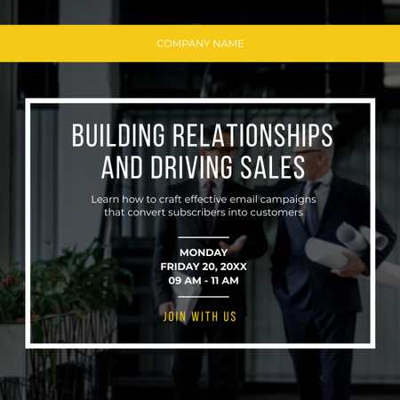 Plantilla de diseño de Sales Driving Consulting LinkedIn post 