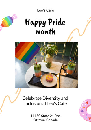 LGBT-Friendly Cafe Invitation Poster 28x40in Design Template