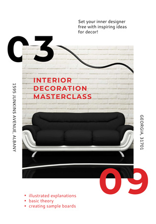 Plantilla de diseño de Masterclass of Interior decoration Poster 28x40in 