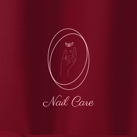 Customizable Nail Salon Services Offer With Care Logo 1080x1080pxデザインテンプレート