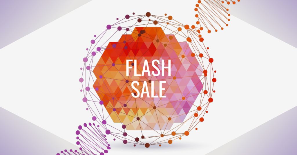 Szablon projektu Flash Sale Ad with Abstract Circle Facebook AD