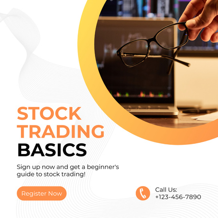 Platilla de diseño Registration for Basic Lecture on Stock Trading for Beginners Instagram