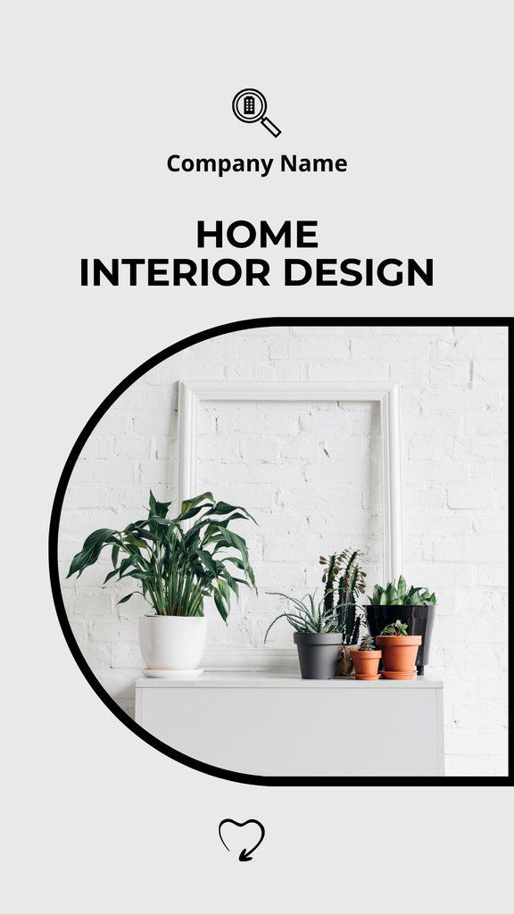 Home Interior Design Features Mobile Presentation Πρότυπο σχεδίασης