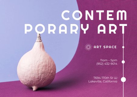 Contemporary Art Exhibition Announcement Poster B2 Horizontal Design Template