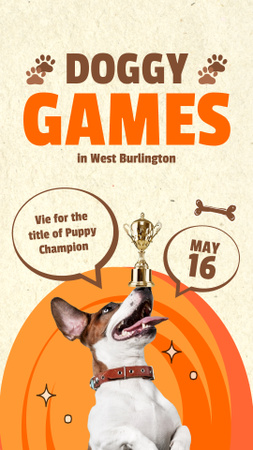 Çarpıcı Köpekler Şampiyonası Ödüllü Instagram Video Story Tasarım Şablonu