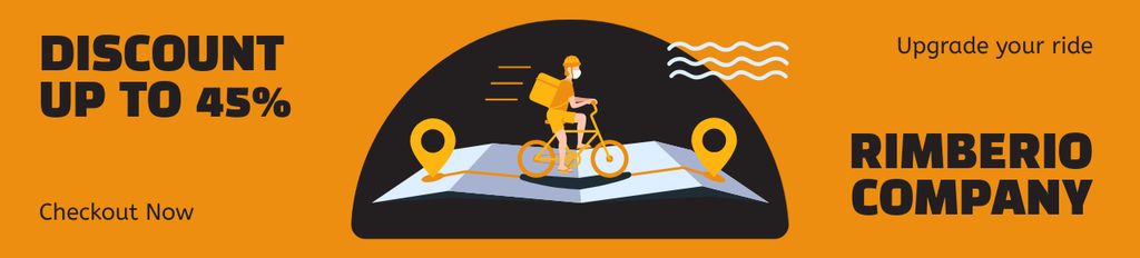 Designvorlage Discount on Bicycle for Urban Transportation für Ebay Store Billboard