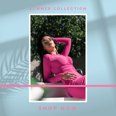 New Collection of Summer Clothes Instagram Design Template