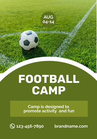 Football Camp Advertisement Poster 28x40in Design Template