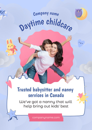 Template di design Daytime Childcare Services Offer Poster