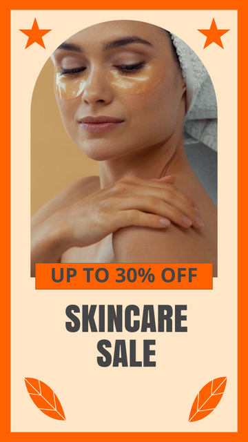 Skin Care Sale with Attractive Woman TikTok Video Modelo de Design