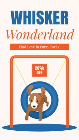 Discount on Purebred Trained Dogs Instagram Story Design Template