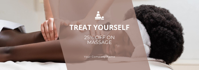 Designvorlage Awesome Body Massage at Spa Offer With Discount für Tumblr
