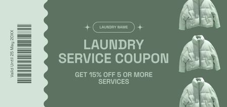 Discount Voucher on Laundry Services for Down Jackets Coupon Din Large Design Template