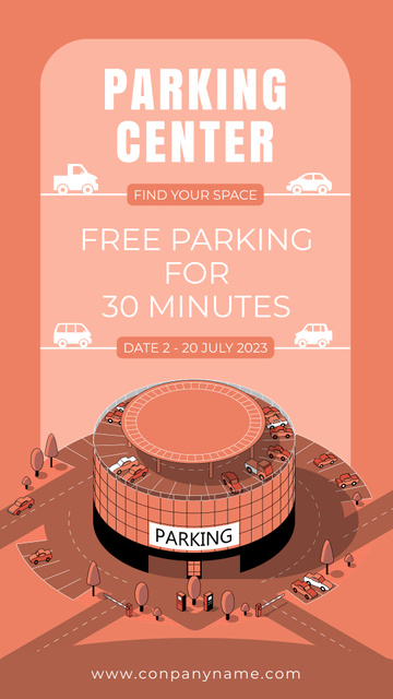 Offer of Parking Center Services Instagram Story – шаблон для дизайну