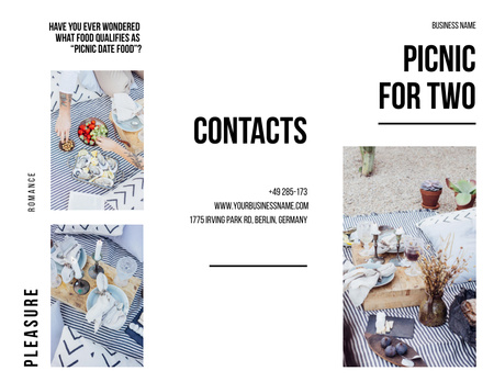 Template di design Memorabile promozione del picnic romantico in bianco Brochure 8.5x11in