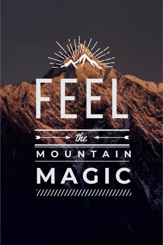 Template di design Nature inspiration with scenic Mountain peak Tumblr
