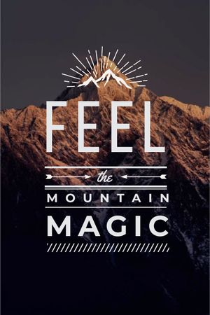 Platilla de diseño Nature inspiration with scenic Mountain peak Tumblr