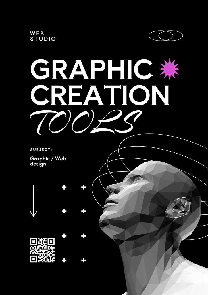 Designvorlage Suggestion of Graphic Design Tools für Poster