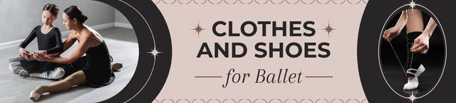 Ontwerpsjabloon van Ebay Store Billboard van Offer of Clothes and Shoes for Ballet Dancing