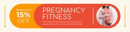 Plantilla de diseño de Descuento en clases de fitness para embarazadas Twitter 
