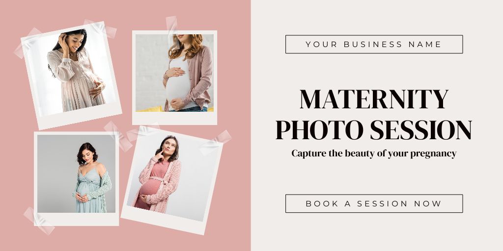 Template di design Collage of Photos of Young Pregnant Women Twitter