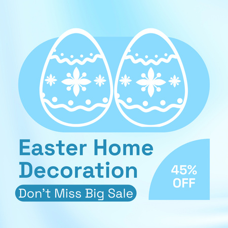 Easter Home Decorations Sale Offer Animated Post Design Template