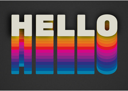 Hello colorful word - Card Card Design Template