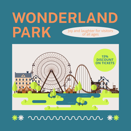 Discounted Admission For Adventure Park Attractions Instagram AD Design Template