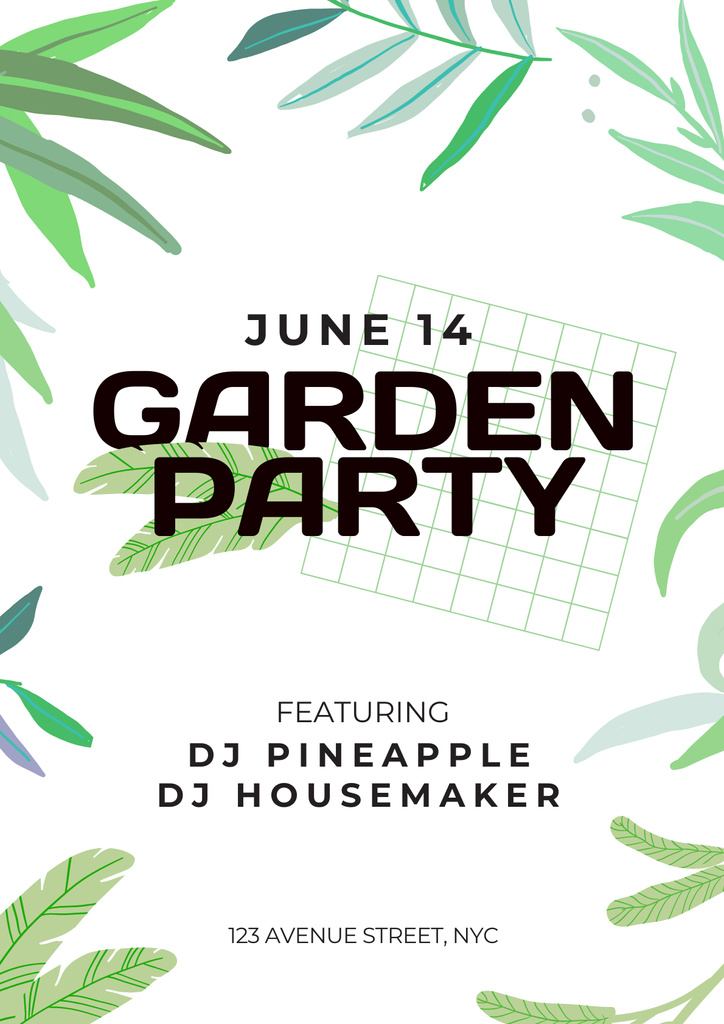 Template di design Garden Party Poster