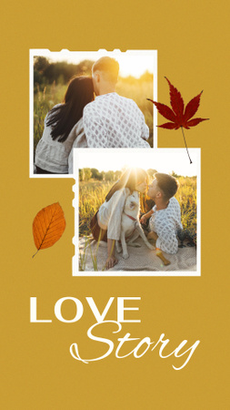 Platilla de diseño Beautiful Love Story with Cute Couple Instagram Video Story