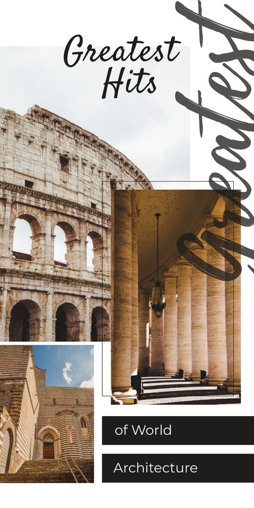 Plantilla de diseño de Ancient Colosseum view Graphic 
