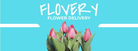 Growing and blooming tulips Facebook Video cover – шаблон для дизайну
